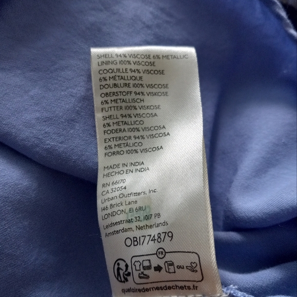 Free People Seraphina Maxi Dress Electric Blue Shimmer M - Picture 10 of 16